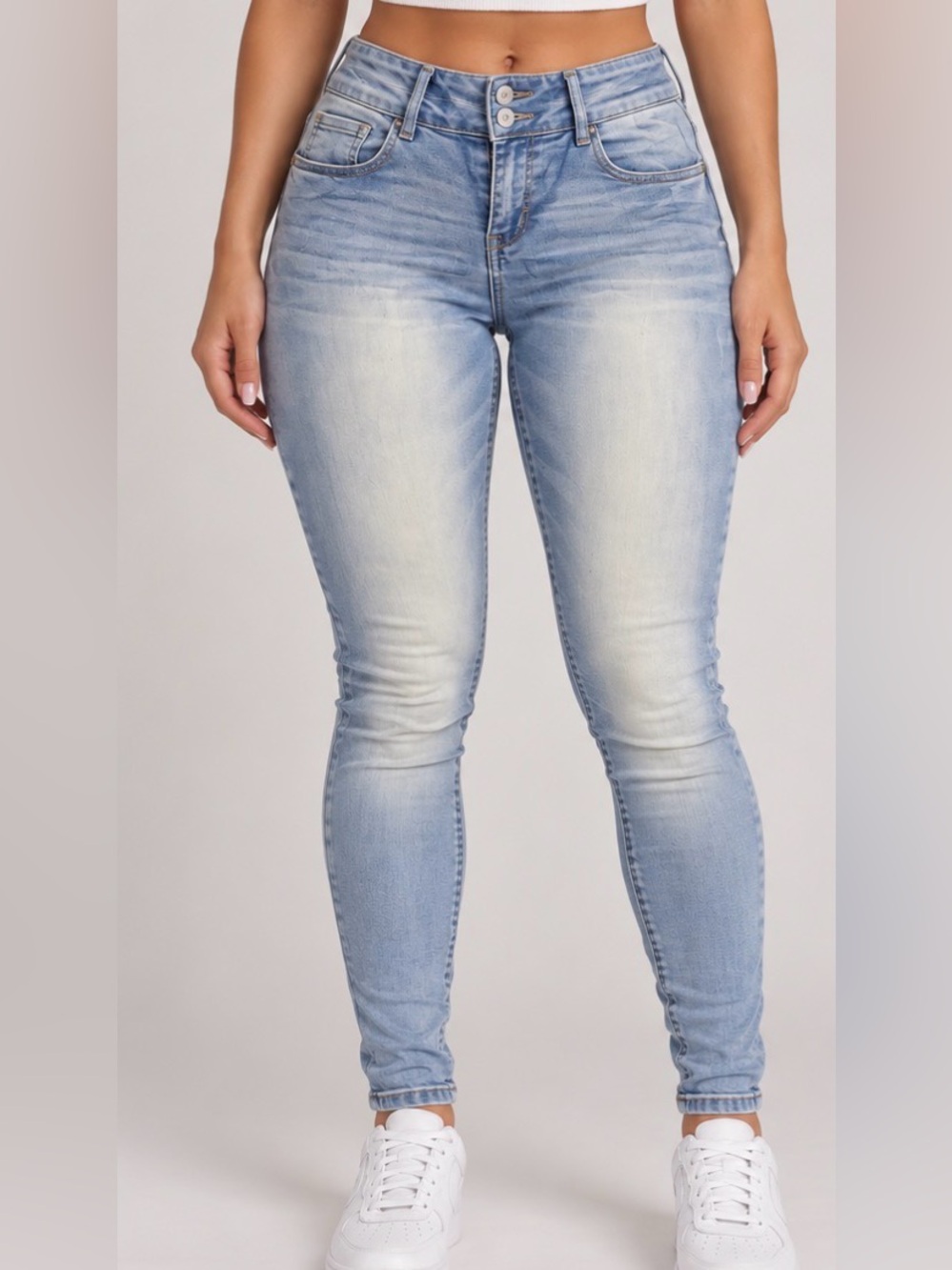 Wax Jeans Blue Stretch Skinny Jeans “Wanna bigger butt Jeans” Size 13 Juniors